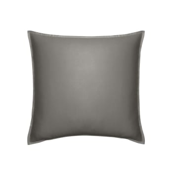 PALAZZO - Taie d'oreiller en satin de coton gris 65x65