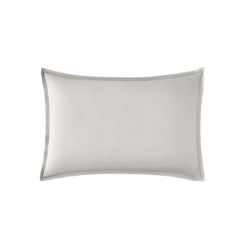 PREMIÈRE - Taie d'oreiller en percale de coton gris perle 50x70