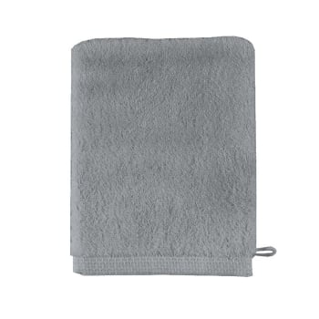AQUA - Gant de toilette en coton argent 16x21