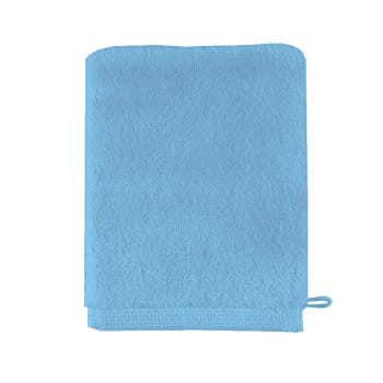 AQUA - Gant de toilette en coton turquoise 16x21