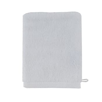 AQUA - Gant de toilette en coton blanc 16x21