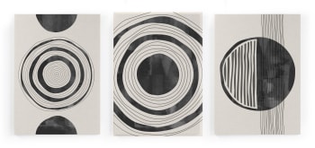 CÍRCULOS ABSTRACTOS - Set de 3 toiles 60x40 cercles abstraits