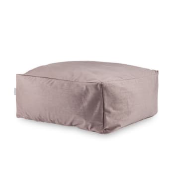 Pouf velours bâton rose 50x50x25 cm