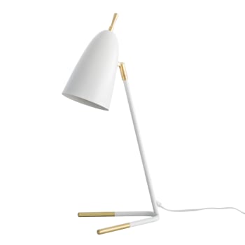 Pat - Lámpara de sobremesa metal blanco 54 cm x 26 cm