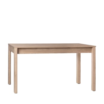Gassi - Mesa rectangular extensible de efecto madera natural 140/200 x 74 cm