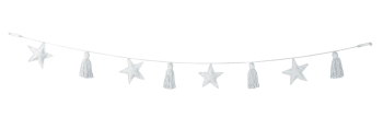 Stars - Guirnalda para niños de algodón 150 cm - azul