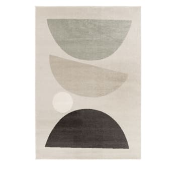 Léo ii - Tapis contemporain à motif géométrique multicolore 160x230 cm