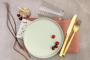 Home4You Dessertteller Braun 22cm - 6er Set Keramik Für Kuchen & Nachspeisen