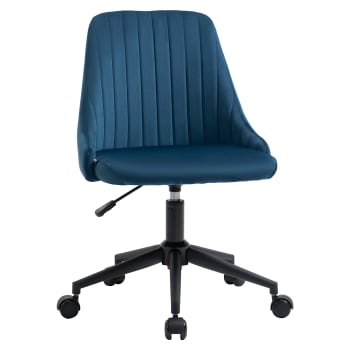 VINSETTO - Bürostuhl im Liniendesign, höhenverstellbar und 360° drehbar, Blau