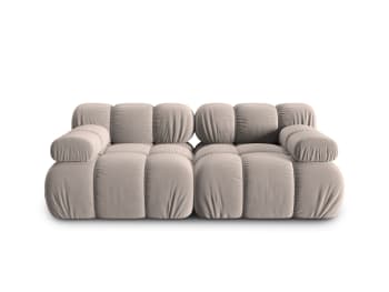 Bellis - Sofá modular 2 plazas de terciopelo beige