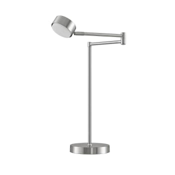 Lámpara de mesa de metal gris