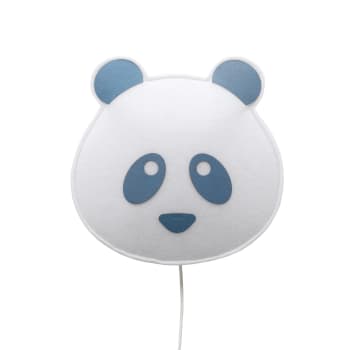 Soft light - Applique Panda blanc et bleu
