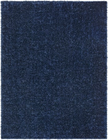 Claire - Tapis Shaggy Moderne Bleu Foncé 160x213