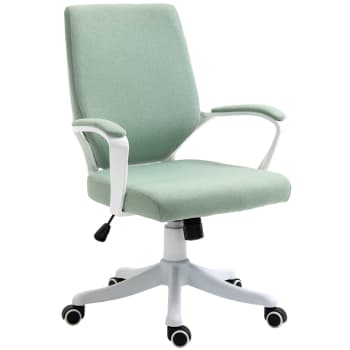 VINSETTO - Bürostuhl mit Wippenfunktion, mit 360°-Drehräder, Grün+Weiß