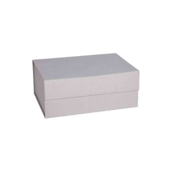 HAKO - Boîte de rangement gris en carton H15x33x25cm