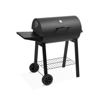 Adrien - Barbecue noir charbon de bois, récupérateur de cendres