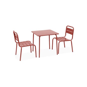 Anna 2 - Ensemble table et chaises enfant, terracotta, 2 places