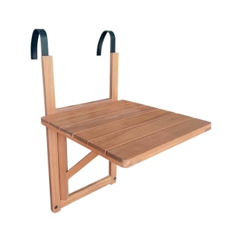 Bragance 40x40cm - Table d'appoint bois pour balcon, carrée, rabattable