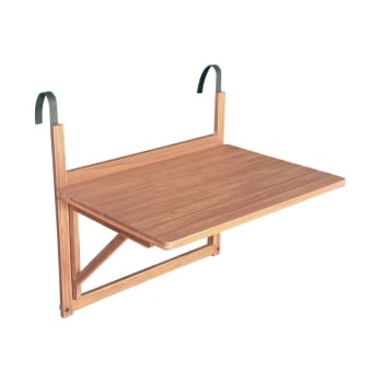 Bragance 70x50cm - Table d'appoint en bois pour balcon, rectangulaire