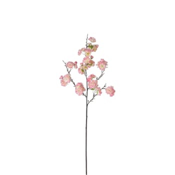 Tallo de flores de cerezo artificiales rosas h80