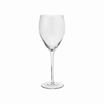 Mikado - Set de 4 verres à vin en verre transparent H9