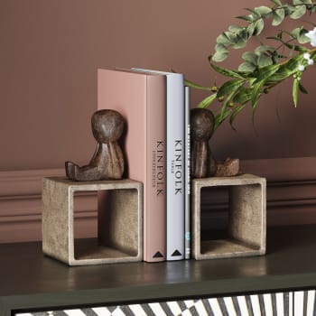 Paire De Serre-livres En Métal Blanc – 21 Cm De Haut – Pieds Antidérapants – Pour Bureau, Bibliothèque, étagère
