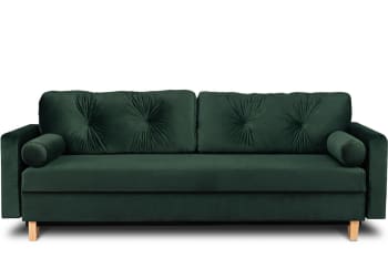 ERISO - Schlafsofa 3-Personen mit ausziehbarer Liegefläche 196x150 cm, Grün