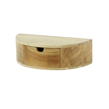 Nachttisch mit 1 Schublade aus Akazienholz, braun