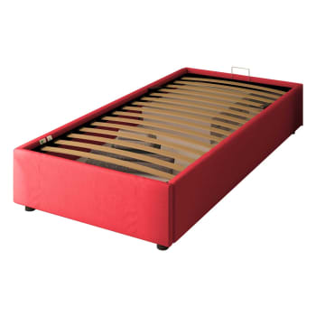 CLOE TESSUTO - Letto Contenitore 90x200cm Cloe Tessuto, Rosso