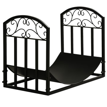 D&L Lasertec Cuore In Metallo Per Legna Da Ardere - Scaffale Da Giardino In Ruggine Dimensioni M 50x50x25 214316