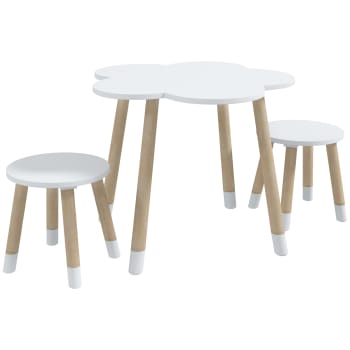 Mesa para niños 59 x 59 x 50 cm color blanco
