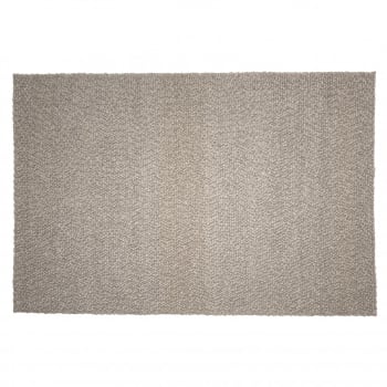 Quentin - Tapis rectangulaire 200x290cm en laine bouclée taupe