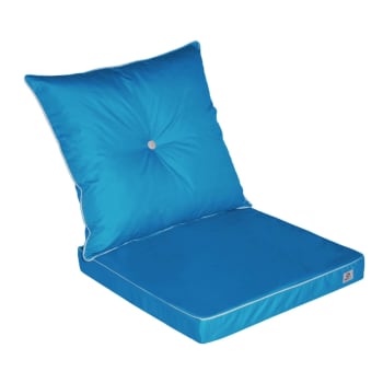 Cojín de reemplazo para silla en poliéster oxford 60x60 cm azul