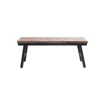 Herringbone - Panchina in legno di teak naturale 110x40