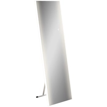 Miroir sur pied ou mural rectangulaire grande taille LED tactile blanc