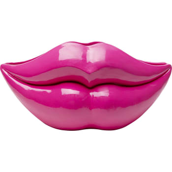 Lips - Vase lèvres en résine rose