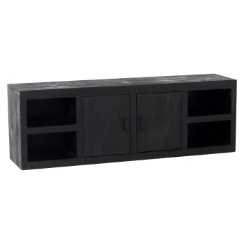 Xander - TV-Möbel aus Mangoholz 200cm, schwarz