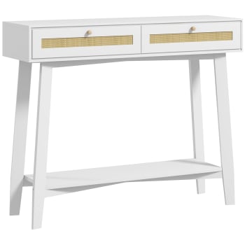 Console table 100 x 30 x 81 cm color blanco