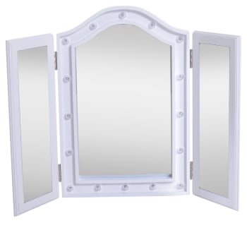 Espejo de maquillaje con luz led 73 x 53,5 x 4,5cm color blanco