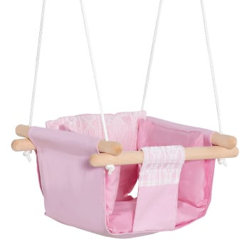 Columpio para bebé 40 x 40 x 180 cm color rosa