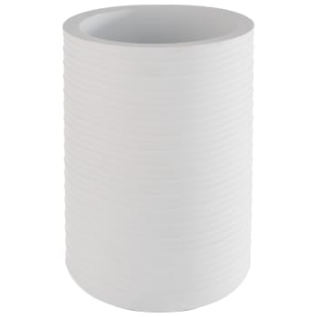 Flaschenkühler, Beton, Ø 13 cm, H: 19,5 cm, weiß