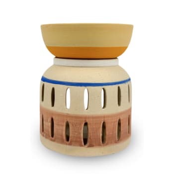 VASO - Brûle parfum en céramique personnalisable coloré - H12 cm