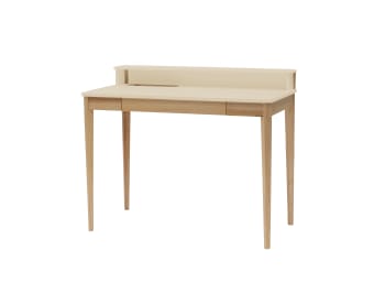 Ashme - Schreibtisch, Holz, 110x56x75, Perlweiß