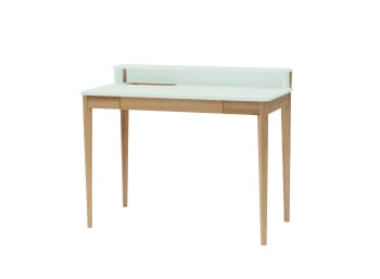 Ashme - Schreibtisch, Holz, 110x56x75, Helle Minze