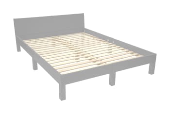 Dabi - Bett, Holz, 160x220 cm, Dunkelgrau