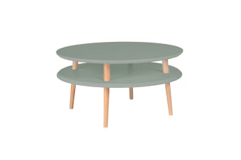 UFO - Couchtisch, Holz, 70x70x35, Salbeigrün