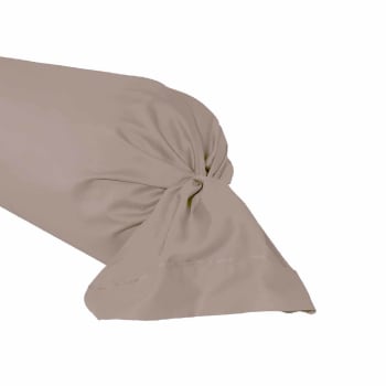 Taie De Traversin Percale De Coton Essix Première 43x230 Cm - Beige, Douce & Thermorégulatrice Made In France