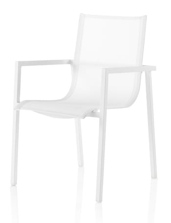 Pack 4 sillones aluminio loneta plastificada color blanco
