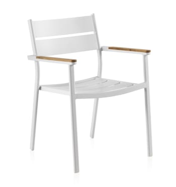 Chaise en aluminium blanc