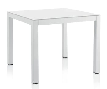 Table blanche en aluminium 90X90